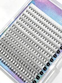 European And American Single-Cluster Hair-Like False Eyelashes In Mixed Style, Naturally Thick And Segmented - View 5