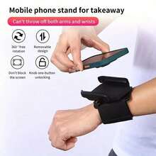 1pc Adjustable Wristband Phone Holder, 360 Degree Rotation, Universal Type, Sports Wristband, Suitable For Live Streaming, Driving Navigation, Cycling, Yoga - Multicolor - View 5