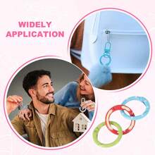 Handmade DIY Spring Clasp, Suitable For Jewelry Making And Bags, Colorful Candy Spring Clasp, Keychain Ring, Doll Clothes Clasp, Bag Fastener - Multicolor - View 6