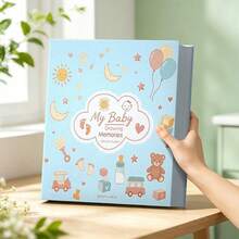 1pc Soft & Cute Healing Photo Album, Large Capacity, Suitable For 4*6inch Photos, Full Landscape Insert Style, 6 Inch 200 Photos, Suitable For Recording Baby's Full Month, 100 Days, 1st Birthday Growth Moments. - 1PC - View 6