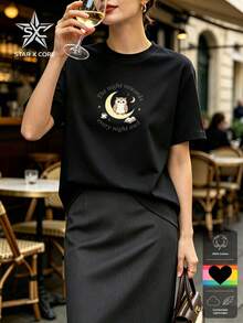 Women T-Shirts - 黑色 - 查看 3