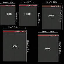 100pcs Transparent Self-Adhesive OPP Bags, Clear Cellophane Small Plastic Bags, Mini Gift Packaging Bags, Suitable For Jewelry, Candy, Greeting Cards, Mailing And Shipping - Clear - View 8
