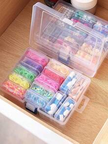 31 Pieces Bead Storage Container Set, 1 Large Rectangular Plastic Box With 30 Small Transparent Hinged-Lid Cases, Portable Organizer Box For DIY Jewelry, Bracelet Making, Nail Art Supplies, Premium Gift For Women & Valentine's Day - Multiple Styles - View 6