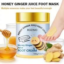 Rozino 100g Honey & Ginger Foot Cream, Nourishing Formula For Long-Lasting Hydration And Moisture, Softens Rough Skin For Smooth And Delicate Feet, Suitable For Hands And Feet, Large Capacity For Home Care - Honey - View 8