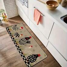 1pc Quick-Dry Country Style Kitchen Mat With 3D Animal Print - Ideal For Home Decor And Bathroom Floor - Camel - View 4