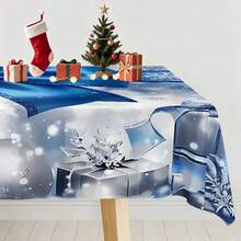 1pc 2D 3D Black White Gold Crystal Diamond Rectangular Tablecloth, Light Luxury Grey Background Embossed Floral Gold Branch Leaf Tablecloth, Durable And Machine Washable, Modern Light Luxury Home, Wedding Banquet, Restaurant Dining Table Decor Tablecloth - Multicolor - View 14
