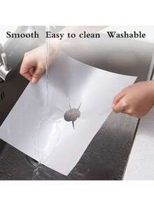 1/4/8pcs Gas Stove Anti-Oil Anti-Stain Mat, Washable Cleaning Mat, Burner Protection Mat, Anti-Stain Anti-Heat Mat, Fire-Resistant Material, Gas Stove Protection Mat, Suitable For Home Gas Stoves, Household Goods - Multicolor - View 7