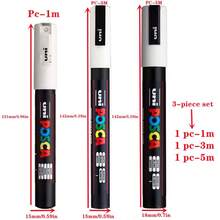 UNI 16/3pcs Pc-5M Acrylic Paint Markers, Suitable For School Learning And Art Creation, Ideal For Drawing Cartoon Characters, Stones, Glass And Ceramics, Perfect Stationery For Back To School Season - F - View 2