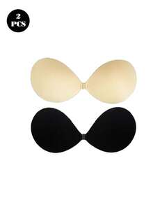 Invisible Adhesive Bra Combo Pack Round Cup + Mango Shape Dual-Effect Options, Thin Front-Closure Adhesive Bra, Suitable For Daily Commute, Date, Summer Outfit Matching - Multi-color - View 25