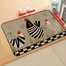 1pc Quick-Dry Country Style Kitchen Mat With 3D Animal Print - Ideal For Home Decor And Bathroom Floor - Camel - View 3