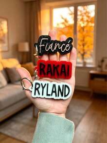 Custom Acrylic Name Keychain, 3D Personalized Name Keychain For Backpack, Bag Tag, Bag Accessories, Back To School Gifts, Travel Organizer Keychain, Personalized Gift, Identification - Name Fish Mouth Buckle - View 6