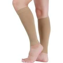 Unisex Knee Compression Socks Leg Support Socks Soft Elastic Comfortable Fit Running Training Daily Activities Sports Socks Black Nude Medium - Multicolor - View 9