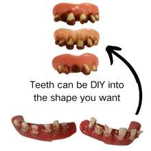 Halloween Costume Prop Dirty Teeth - Funny Novelty Fake Teeth, Suitable For Adults, Disgusting Humorous Gift, Costume Accessory, Halloween Role Play Party Prank - Multicolor - View 4
