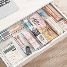 1PC 25/13/8 Drawer Clear Multifunctional Storage Organizer Adult Use, Bedroom School Wardrobe Bathroom Kitchen Storage Box, Ideal Graduation Gift For Back To School - Clear - View 6