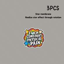 I Am In Constant Physical Pain Car Sticker, Chronic Pain Vinyl Decal, Rainbow Funny Bumper Sticker, Disability Humor Window Decal, Waterproof Car Accessory, Motorcycle Sticker - Star Film - View 8