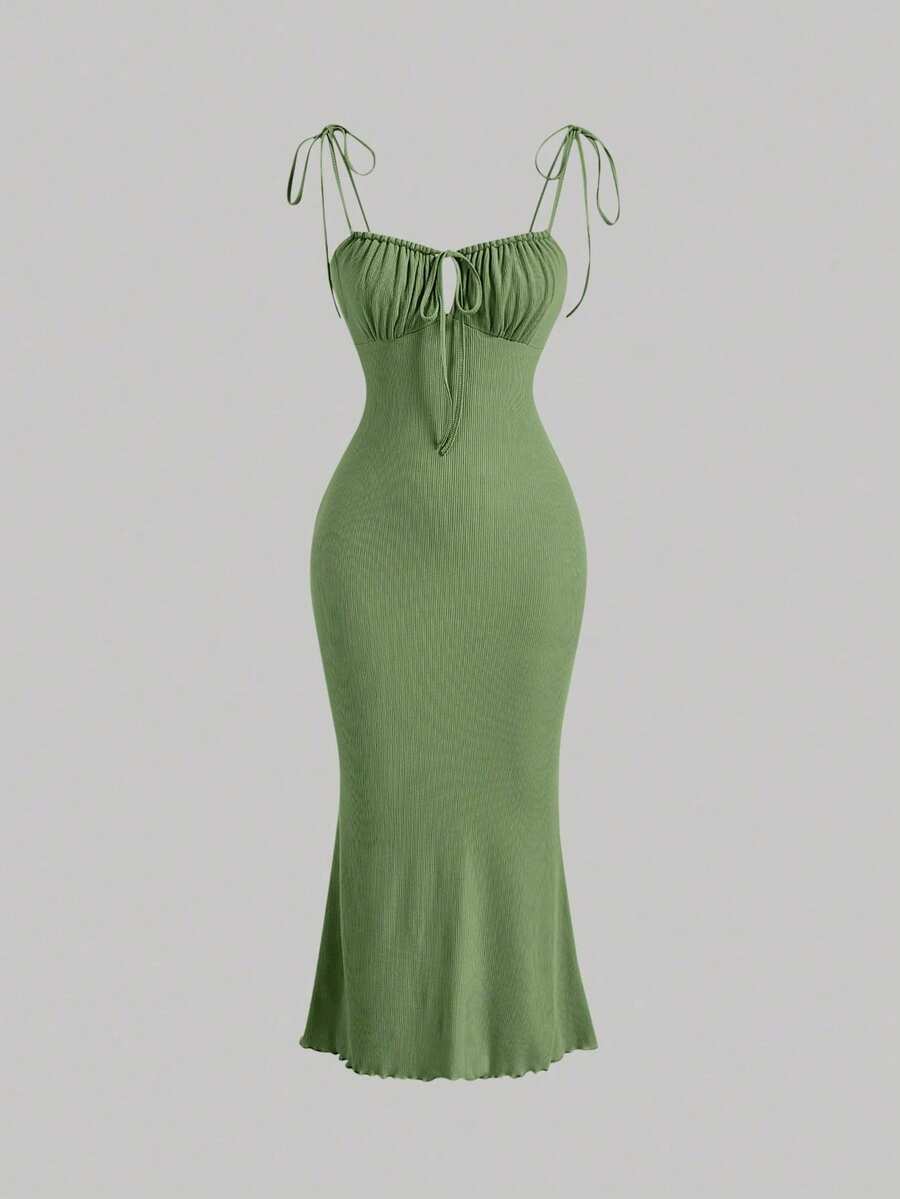 Women Midi Dresses - 亮綠色 - 查看 1