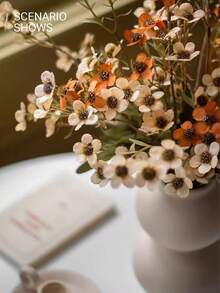 1 Flower Bouquet For Christmas, Living Room, And Fall Home Decor; Artificial Flowers For Decoration; Artificial Plants For The Living Room; Wedding Decorations; Bathroom And Bedroom Decor. - Multicolor - View 7
