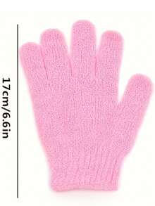 1/6/12 piezas Guantes exfoliantes para ducha, toalla de ducha, guantes de baño, guantes exfoliantes de doble cara para spa, masaje y exfoliación corporal, accesorios de baño para lavado corporal - multicolor - Ver 3