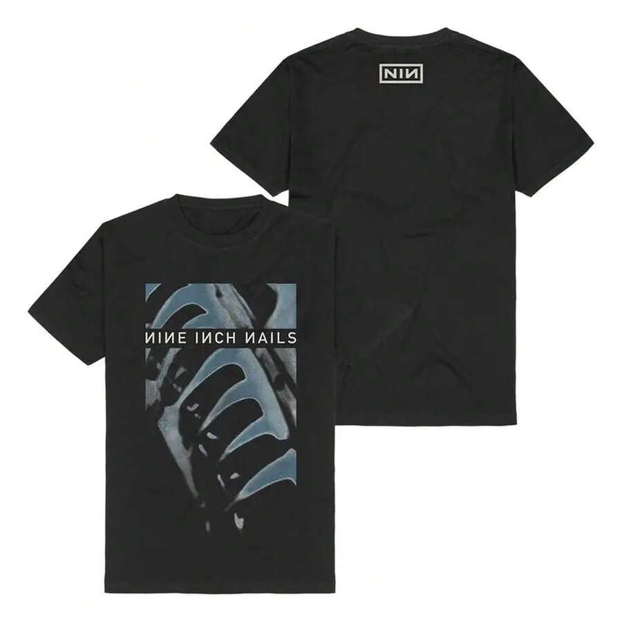 Pretty Hate Machine Nine pollice Nails T-Shirt per Uomini e Donne Maglietta Grafica Vintage Metal Rock Band 100% Cotone Top Streetwear Estivo - 3 - Visualizzare 1