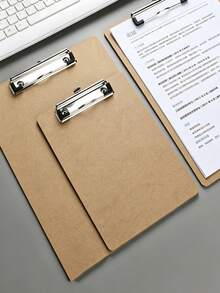 1pc Multifunctional Clipboard, Thickened Wooden Board, Order Pad Clip, Writing Pad, Paper Storage & Copying Board, Suitable For Writing, Art Drawing, Ordering, Exam Pad, Office Supplies - Multicolor - View 2