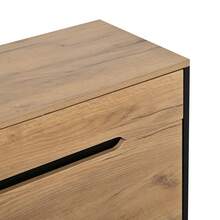 Set Garderobe Multifonctionnel Portemanteau Noir Naturel - Noir et naturel - Voir 2