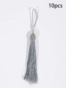 10pcs Polyester Sewing Decoration, Modern Tassel Design Sewing Decoration For Home - Silver - View 6
