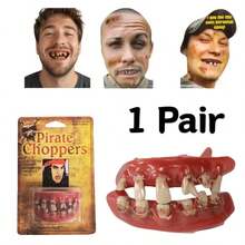 Halloween Costume Prop Dirty Teeth - Funny Novelty Fake Teeth, Suitable For Adults, Disgusting Humorous Gift, Costume Accessory, Halloween Role Play Party Prank - Multicolor - View 6