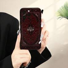 SABR Falcon 印花 2D 圖案 熱門創意高級中東夏季清爽伊斯蘭標語水波紋花卉設計 適合長輩、朋友、家人、情侶、送給自己 生日禮物、節日禮物，黑色磨砂軟殼全包覆防護 防塵防水 相容 iPhone 17/16/15/14/13/12/11/Pro/ProMax/X/XR/XS/XSMAX/7/8/PLUS 及其他機型 - 彩色 - 查看 2