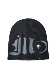 1pc Women's Fashion Y2K Jacquard Knit Hat, Warm And Suitable For Autumn/Winter Casual Wear - A - View 8
