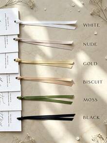 Customized Text Wedding Reserved Seat Cards, Minimalist Botanical Line Art Style Save The Date Chair Back Hanging Cards, Personalized Wedding Ceremony Seat Cards - Multicolor - View 4