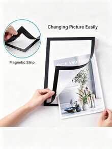 A4 Size Magnetic Photo Frame, A4 Magnetic Self-Adhesive Photo Frame, Self-Adhesive Magnetic Photo Frame, Magnetic Wall-Mounted Photo Frame, Replaceable Wall-Mounted Photo Frame, Magnetic Poster Display Rack; Suitable For Displaying Artwork, Can Be Installed On Refrigerator Surface; Perfect For Displaying Photos, Memos And Artworks; Easy To Use; Can Be Securely Fixed To Various Smooth Surfaces; Great Choice For Birthday/Graduation Gifts. Halloween Decor, Fall Decor, Fall Home Decor, Wedding Decorations, Christmas Home Decor, - Multicolor - View 7