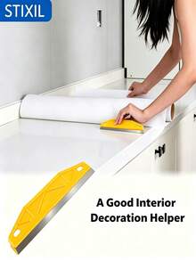 1pc 12-Inch Heavy Duty Metal Paint Edger Tool With Ergonomic Handle And Blade - Suitable For Precise Edging, Wallpaper Trimming, Wall Coating Barrier Systems, For Home And Commercial Use - Durable Yellow Edger - Multicolor - View 7