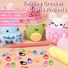 120pcs/Box Crochet Stitch Markers With Storage Box, Suitable For Knitting, Crochet And Sewing Crafts (10 Random Colors) - Multicolor - View 9
