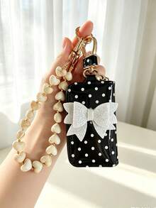 Heart Rope Keychain Set, Car Key Pouch Protective Cover, Universal Car Lock Key Pouch, Remote Control Key Protective Shell, Universal Car Key Pouch Style, Suitable For Nissan, Chevrolet, Fiat, Remote Control Key Protective Cover Key Shell, Coin Purse - Polka Dot - View 15