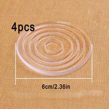 4pcs Large Non-Slip Glass Table Pads, Transparent Plastic PVC Rubber Silicone Anti-Slip Ribbed Pads, Durable Round Feet For Glass Desktop Fixing In Living Room And Office - A-round - View 9