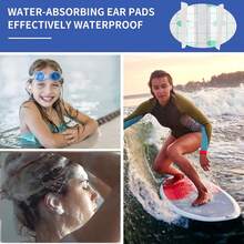 30pcs/20pcs Sumbat Telinga Plastik Tahan Air, Sumbat Telinga Tahan Air untuk Berenang, Perlengkapan Pantai, Aksesoris Pantai, Pelampung Kolam Renang - Clear - View 8