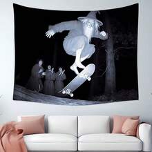 1pc Skateboarding Old For Man Tapestry - Cool Sports Wall Hanging For Bedroom, Living Room, Dorm Decor | Washable Polyester - Multicolor - View 1