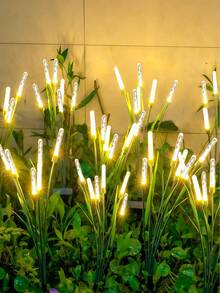 Solar Powered LED Reed Garden Lights, Outdoor Ground Stake Lights, Lawn Lights, Suitable For Pond, Patio, Yard, Pathway Landscape Lighting Decoration, And Halloween And Christmas Holiday Decoration - Reed Floor Lamp - View 3