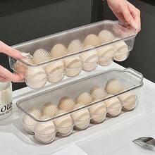 12-Grid Egg Storage Box/Food Container, Automatic Dual-Slot Egg Cup, Automatic Dual-Slot Egg Rack, Stackable With Lid, Suitable For Home Kitchen, Plastic Egg Rack - Multicolor - View 4