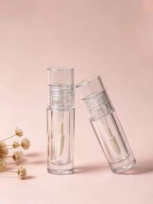 1 cái/3 cái/5 cái chai rỗng đựng son bóng trong suốt kèm đầu cọ và nắp trong, bao bì mỹ phẩm hình tròn cầm tay dạng gói mẫu dùng thử, phù hợp cho son bóng, dầu dưỡng môi, kem che khuyết điểm dạng lỏng và mỹ phẩm DIY - Nhiều màu - Xem 1