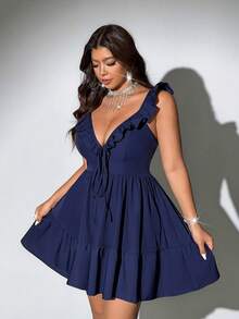 Women Plus Wedding Other Wear - Navy Blue - View 1
