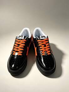 A BATHING APE BAPE STA OS Feature Exclusive M2 Black Orange Limited Edition Low-Top Sneakers - Black Orange - View 2