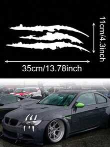 1pc Black & White Ghost Claw Eyebrow Sticker, Funny Car Sticker, Waterproof Scratch-Resistant Creative Car Accessory - Ghost Claw - View 3