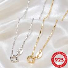 (Mother's Day Gift) 1pc S925 Silver Necklace With Upgraded Spring Clasp, Hypoallergenic And Durable Unisex Design - Melon Seed Necklace - View 11