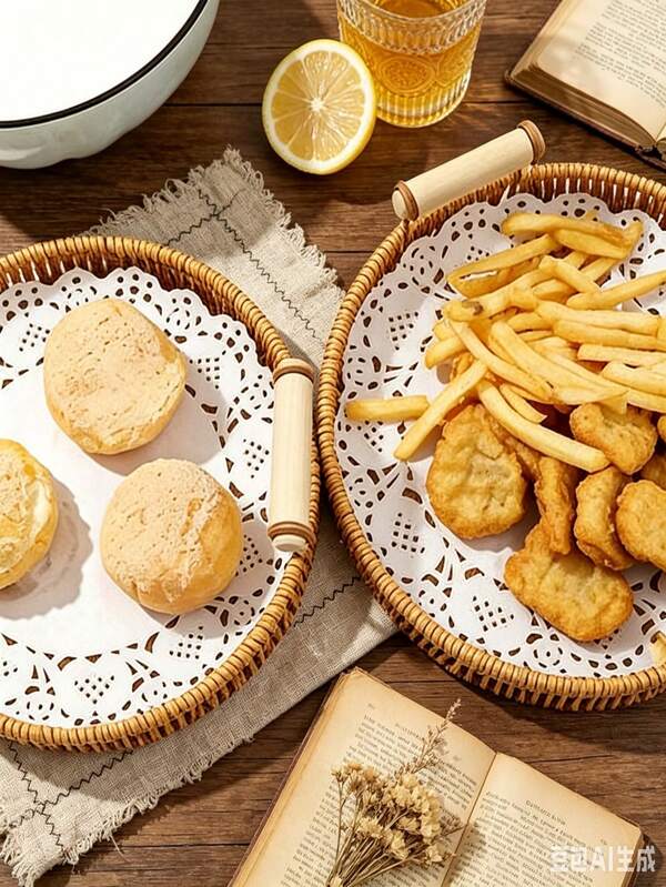 1pc Handmade Woven Japanese Style Round Wavy Rattan Bread Basket - Bohemian Style Open Storage Tray, Suitable For Bread, Fruit, Steamed Buns, Country Style Decor And Multi-Purpose Container (Bread Basket, Snack Basket, Living Room Organizer Basket)
