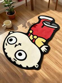 1pc Super Cool Anime Character Carpet, Fluffy Soft Comfortable Non-Slip Washable, Suitable For Bedroom, Room, Study, Foyer, Must-Have For Anime Fans, Also An Excellent Birthday Gift And Holiday Decoration Carpet - Red - View 15