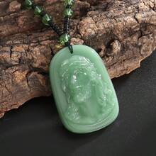 1pc Imitation Jade Jesus Statue Pendant Necklace, Unisex Pendant ( Tadeo) - St. Jude Thaddeus - View 8