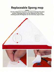 2pcs Magnetic Double-Sided Window Cleaner, Triangular Single-Pane Glass Cleaning Tool, Suitable For 3-8mm Glass, Strong Magnet With Anti-Pinch Design, ABS Window Squeegee Sponge, Household Glass Cleaning Tool - Multiple Styles - View 2