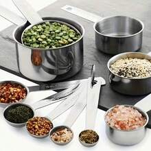 5pcs Measuring Spoon Set + 10pcs Measuring Cup Set, 5pcs Measuring Spoons + 5pcs Measuring Cups, Stackable Stainless Steel Measuring Cups And Spoons, Suitable For Dry Or Liquid Ingredients, Cooking And Baking Kitchen Tools, Kitchen Supplies, Baking Tools - Multicolor - View 4