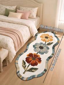 DAJIANG 1 pieza Alfombra con estampado floral vintage, felpudo antideslizante, alfombra suave, plegable y lavable, adecuada para sala de estar, cocina, baño, mesita de noche - Decoración del hogar, diseño reforzado, adecuada para otoño/invierno, alfombra de cocina para Acción de Gracias - Multicolor - Ver 15
